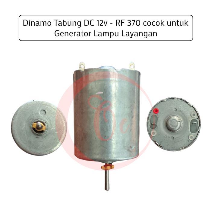 [SATU SET] Dinamo Tabung DC 12v - RF 370 cocok untuk Generator Lampu Layangan