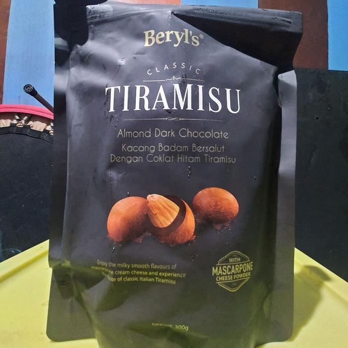 Ready Beryl's Classic Tiramisu Almond Dark Chocolate 300gr Beryls Almond Dark Chocolate