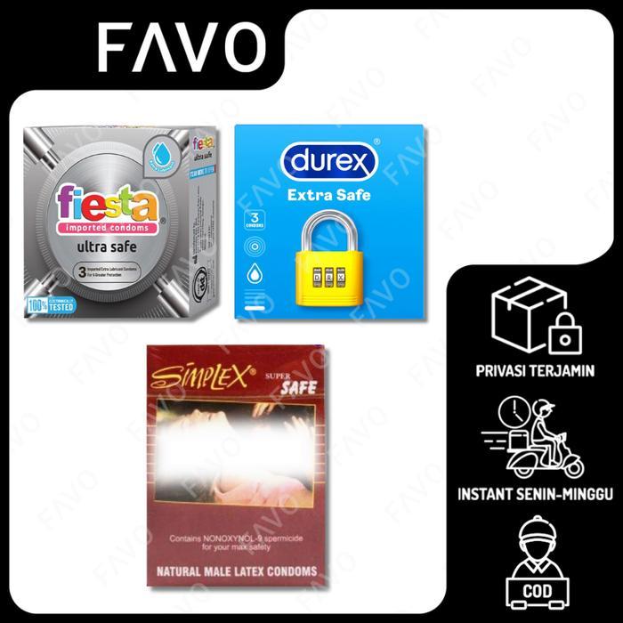 yuxf- Kondom Tebal Anti Bocor Durex Fiesta Simplex