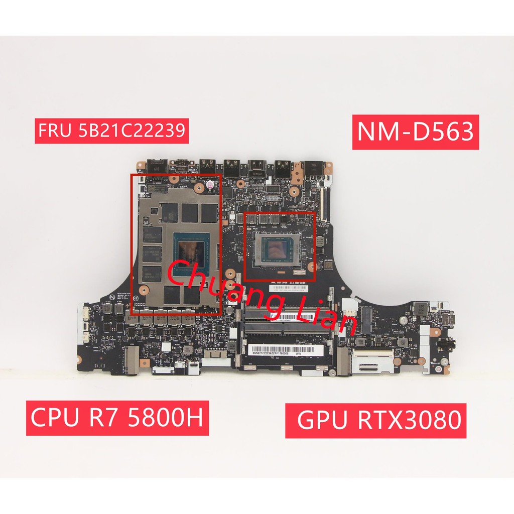 NM-D563 For Lenovo Legion 7-16ACHg6 laptop motherboard with R7 5800H R9-5900 CPU RTX3060 3070 3080GP