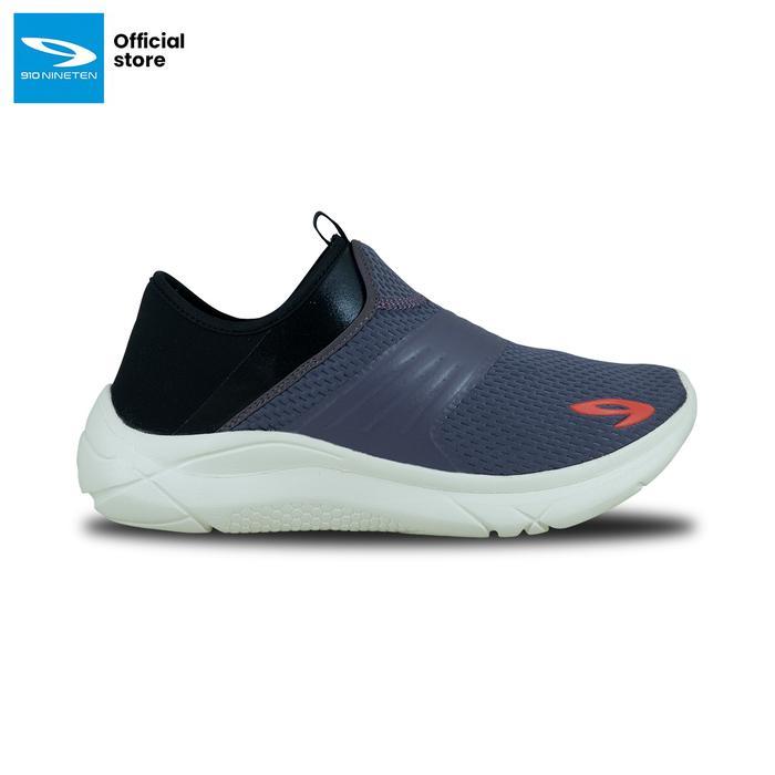 swte- 910 Nineten Osaka Arch Fix - Sepatu Lari Abu-Abutua/Hitam/Putih Gading