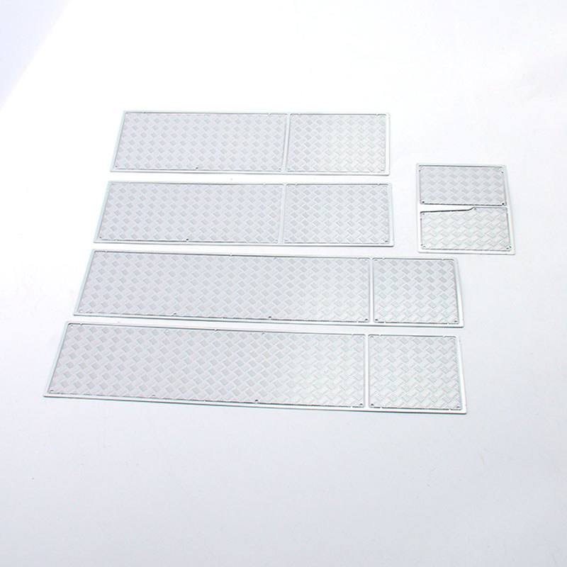 Stainless Steel Simulation Skid Plate Cover Sticker Decoration for 1/14 Tamiya RC Dump Truck Volvo 5