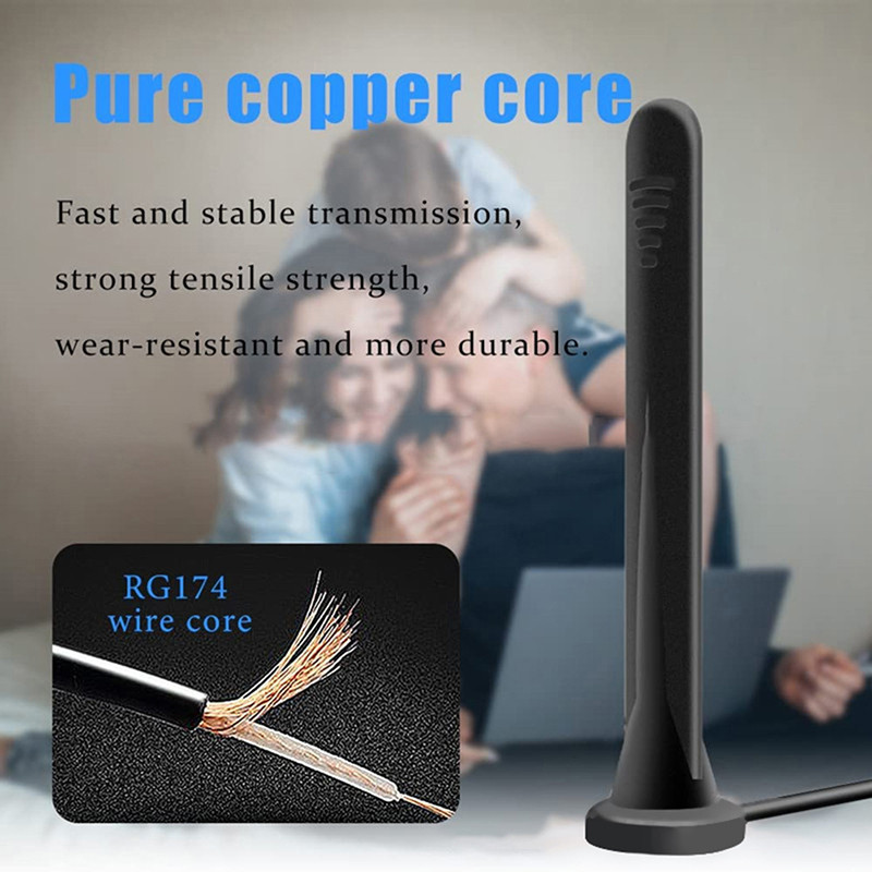 1Pc Gsm 5G Small Sucker Antenna Outdoor Omni Aerial Gain 5Dbi 600-6000Mhz Ts9 Crc9 Waterproof