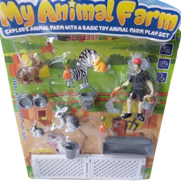 Mainan Miniatur Set Kandang Ternak Animal Farm