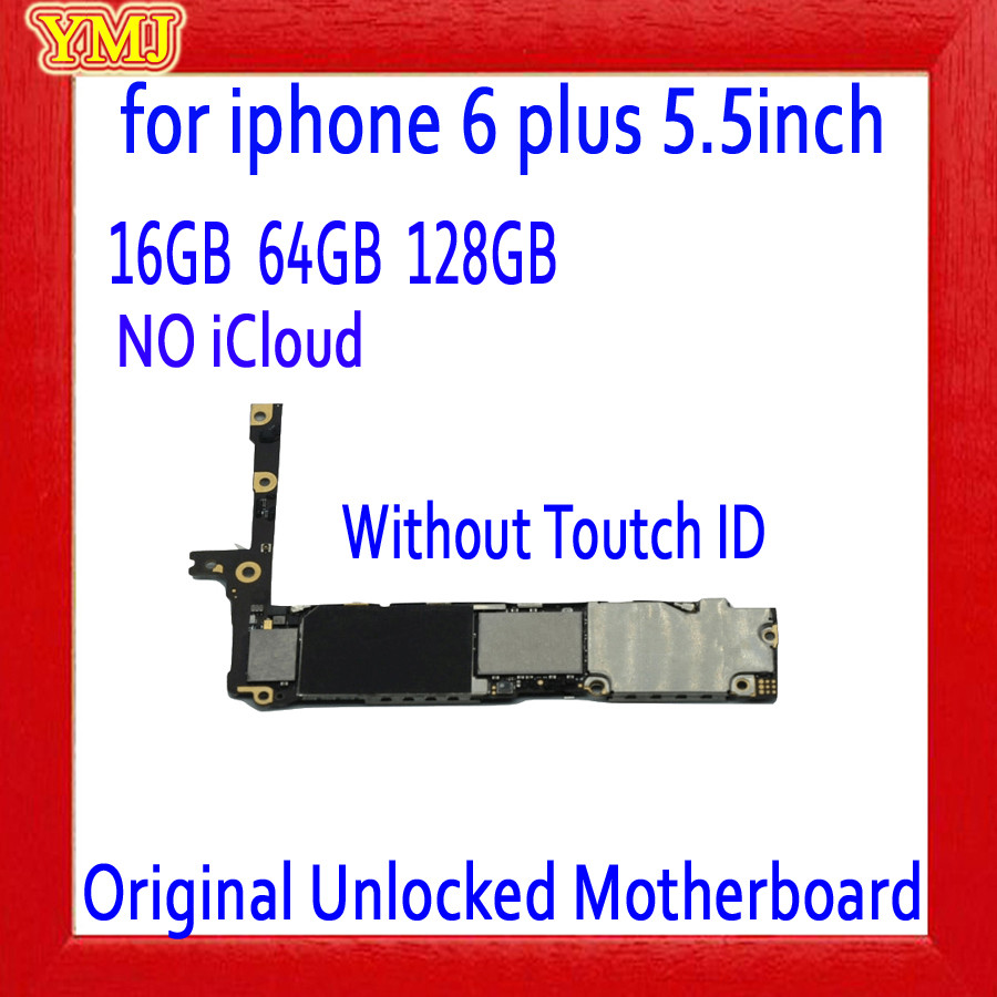 Original unlocked for iphone 6 plus 5.5inch Motherboard with/no Touch ID,Free iCloud for iphone 6P M
