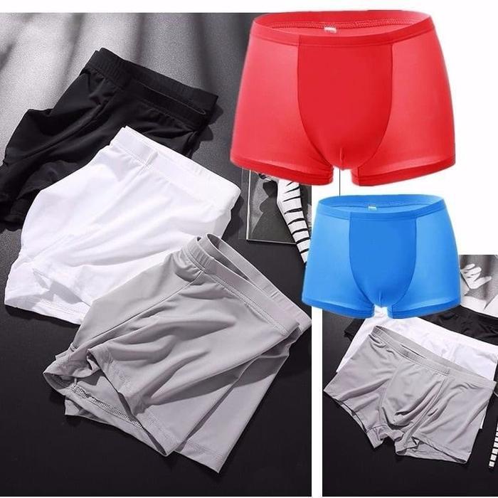 PRIVASI AMAN PAKAIAN DALAM PRIA BOXER ES SUTRA CELANA DALAM SEAMLESS Y039 XXL