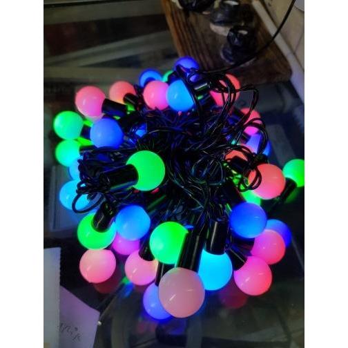 Lampu Natal Bola Gundu - Warna Warni Kedip (kecil)