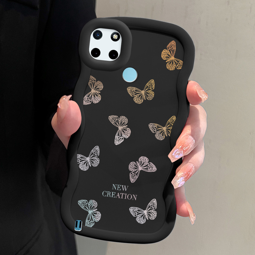 Casing Hp Untuk Realme C21Y C25Y Case Softcase Kesing Soft Cassing Kupu 0321
