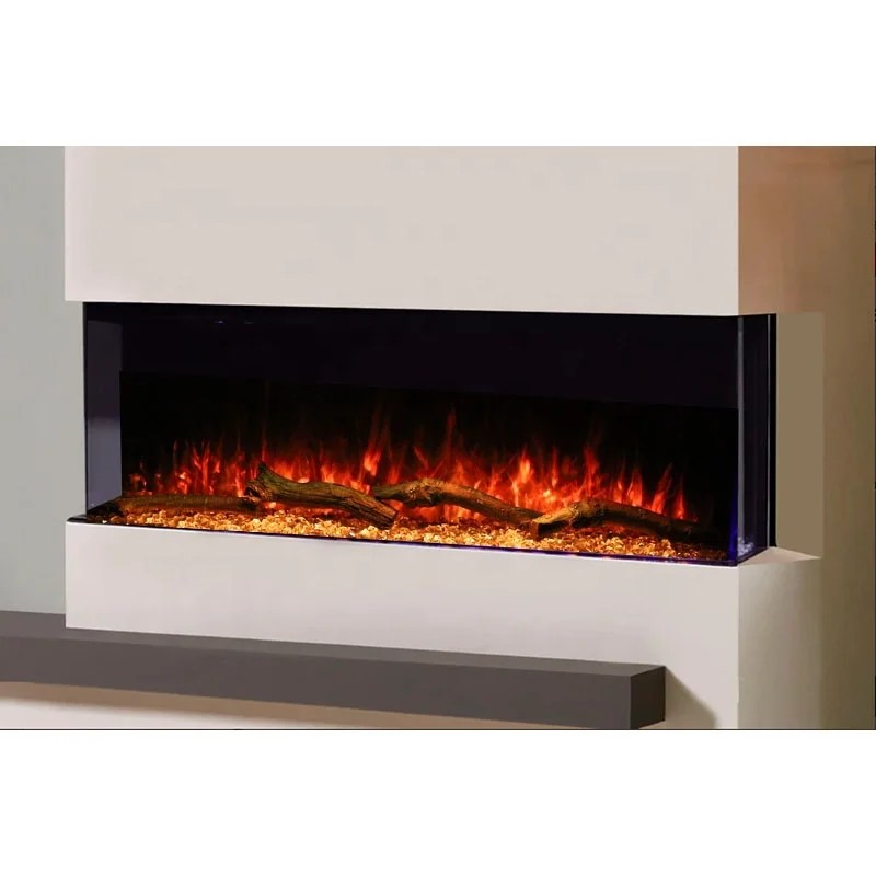 Electric Fireplace40 Inch Electrical Fireplace Indoor Wall Recessed Electric Heater Decor Flame LED