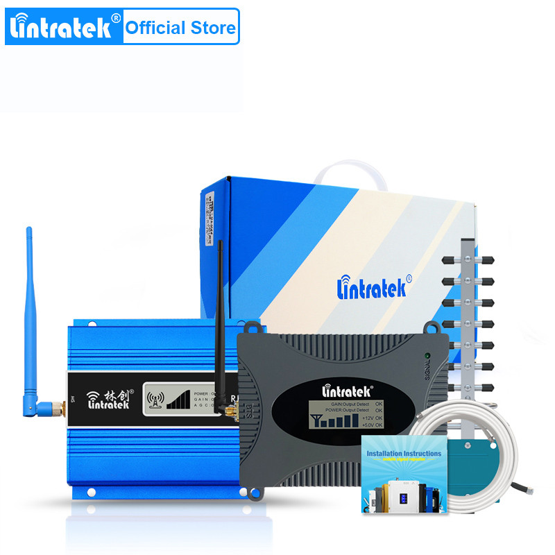 Lintratek Mini GSM Repeater 900 1800 2100MHz Cell Mobile Phone 2G 3G 4G Signal Booster Amplifier +