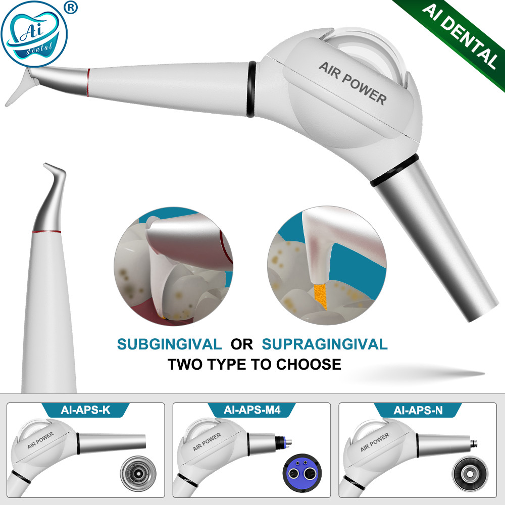 Dental Sandblasting Air Prophy Powder Jet Flow Sandblaster Polisher with Supragingival / Subgingival
