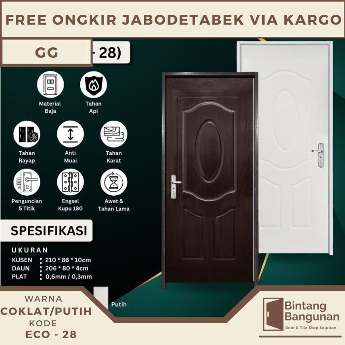 Pintu Baja GG Pintu Kamar 86x210 ECO 28 GG Door