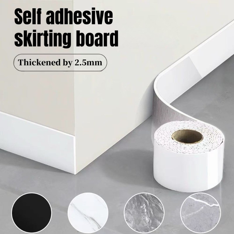 Self Adhesive Skirting Board Thickening Flexible Foam Wall Stickers Waistline Tape with Aluminum