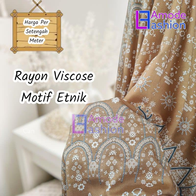 Kain Rayon Viscose Motif Etnik