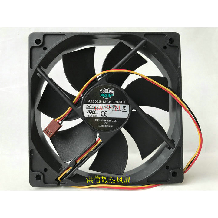 Cooler Master A12025-12CB-3BN-F1 DC 12V 0.16A 120x120x25mm 2-Wire Server Cooling Fan