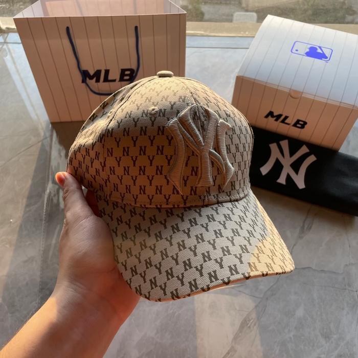 Mlb Cap Ny Monogram Series 100% Original Topi Pria Topi Wanita