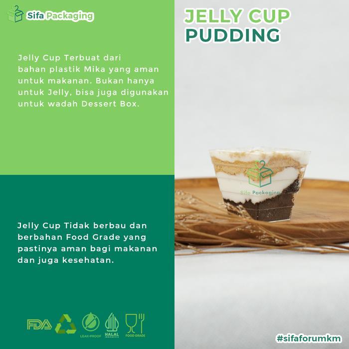 p99i- Jelly Cup Kotak Cup Pudding Gelas Cup Agar-Agar Jelly Cup Mini Cup Cetakan Puding