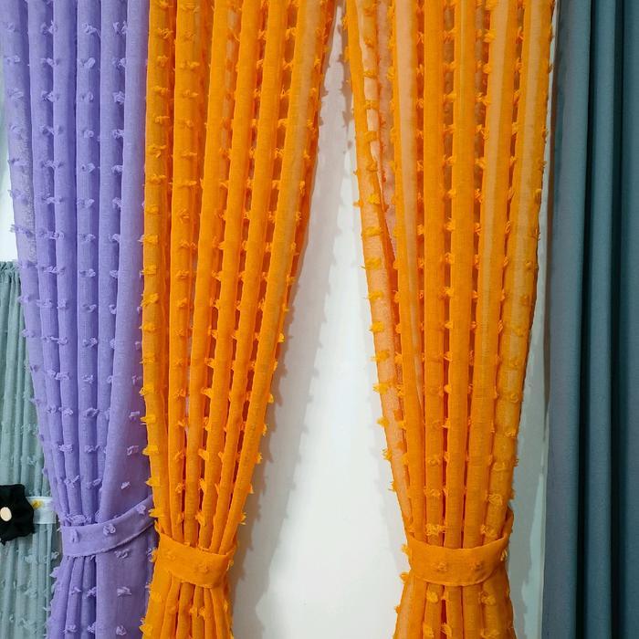 gorden vitrase Ruby model smokring warna kuning