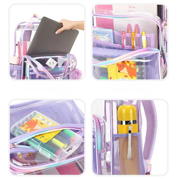 m8v6- Tas Sekolah Anak Tas Ransel Tas Cewe Cowo Sekolah Sd Tas Fashion Transparan Korea