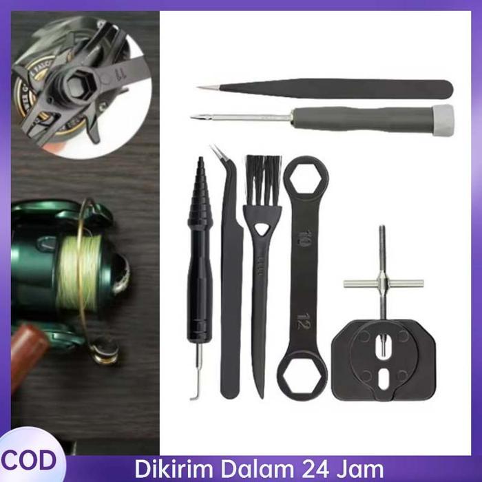 BERKUALITAS 1 Set Alat Perawatan Reel Pancing Alat2 Reel Pancing Alat Perbaikan Combo Pin Perangkat