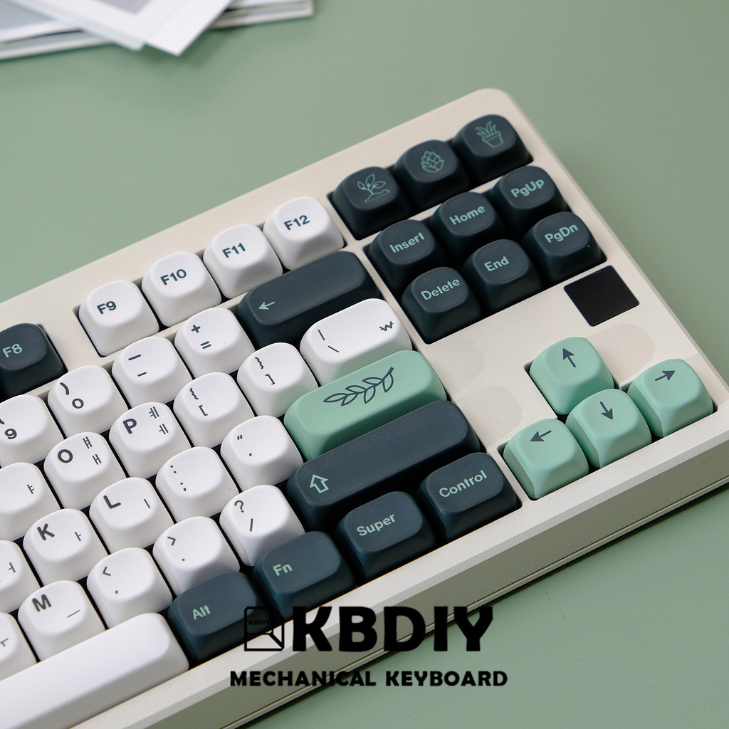 KBDiy 131Keys/Set GMK Keycap PBT KOA Profile GMK Botanical Keycaps for Mechanical Keyboard Keycaps D
