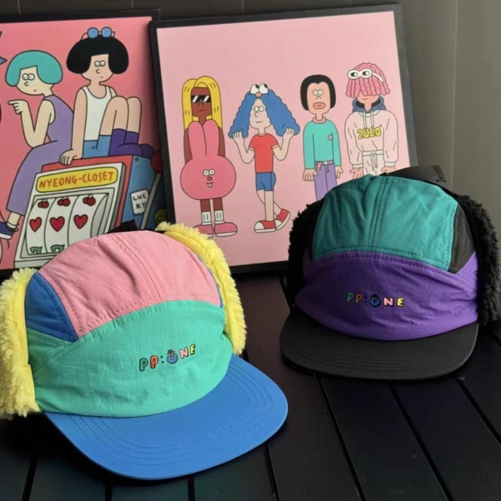 Casual Warm Winter Bomber Hat Ear Protection Windproof Winter Ski Cap Thickened Snow Cap Cycling