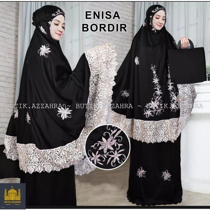 difv- Butik.Azzahra Mukena Dewasa Enisa Luna Maya Renda Bordir Siti Khadijah Pasteelena