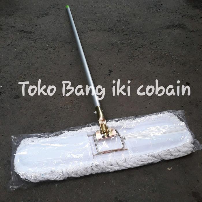 Alat Pel Lantai 60Cm Kain Pel Lantai Lobby 60Cm Gagang Alumunium Lembut Besi Cleaning