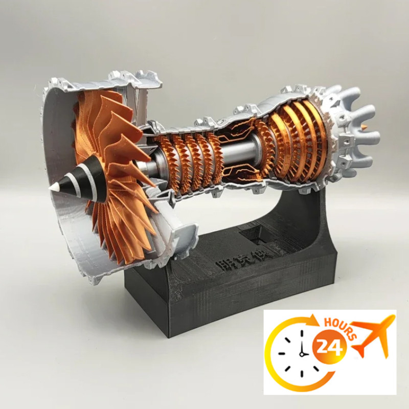 Mini Turbofan Aircraft Engine Model DIY Assembled Engine Model Toy Scientific Experiment Game Toy