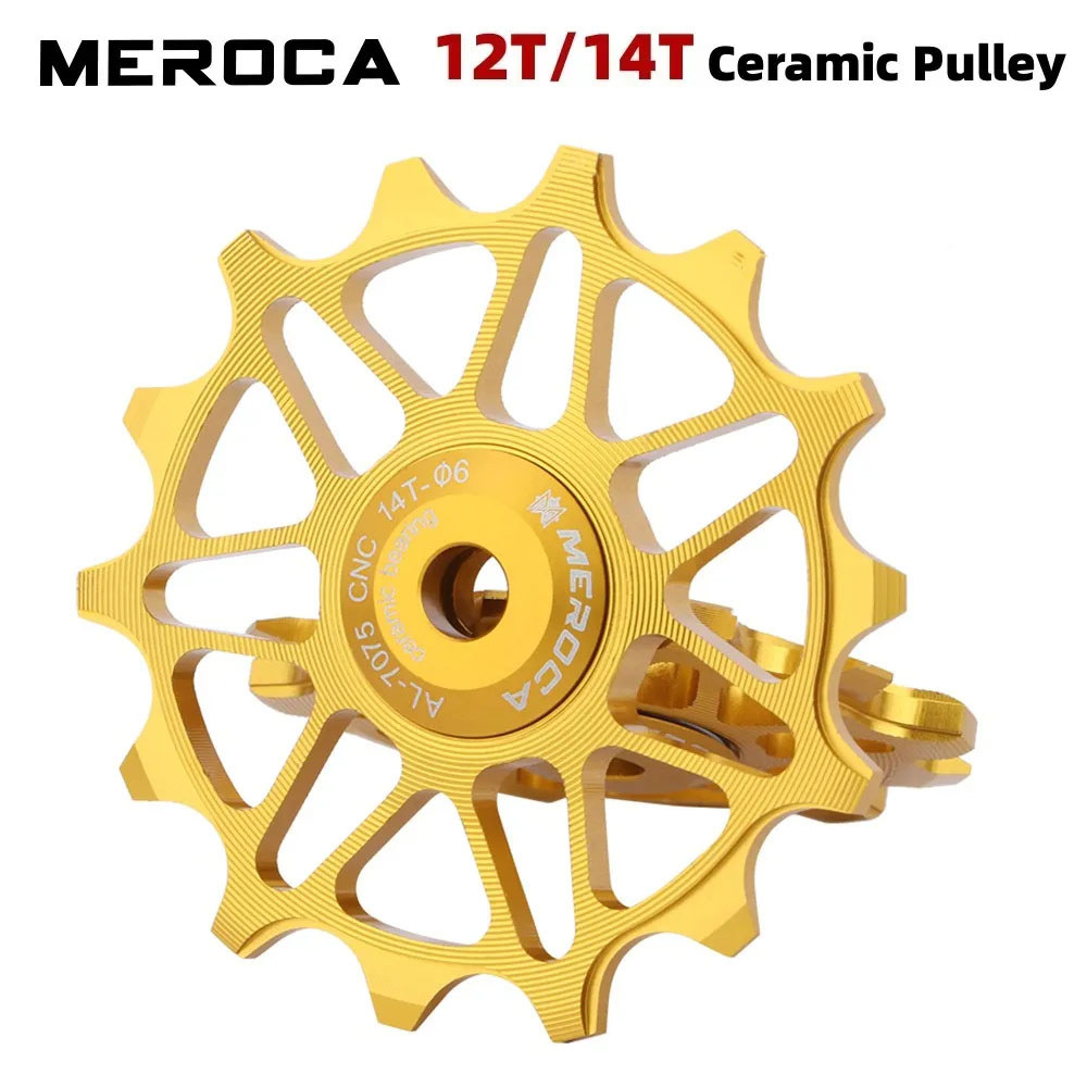 12 14T Road Ceramic Bearing Pulley 8V 9V 10V 11V Rear Derailleur Guide Wheel For Mountain Derailleur