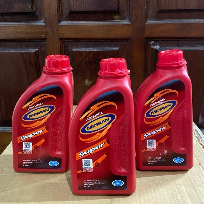 PAKET HEMAT ISI 3 BOTOL OLI MESRAN SUPER 800ml OLI MOTOR BEBEK