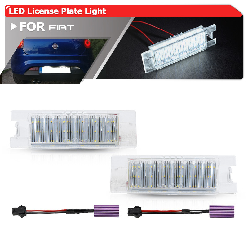 For FIAT Bravo Grande Punto Punto Evo SMD Led License Plate Lights