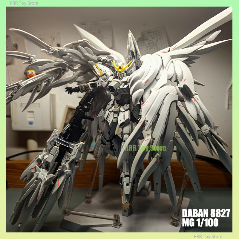 In Stock Daban 8827 MG 1/100 Snow White Prelude Fix Model Kit XXXG-00YSW Wings Assembly Action