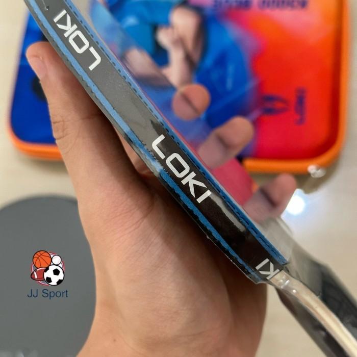 STOK TERBATAS  BET PINGPONG LOKI BAT PINGPONG LOKI ISI 2 BLUE SPONGE ORIGINAL TERJANGKAU