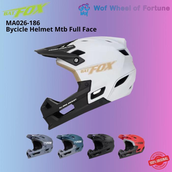 DISKON Helm Sepeda Gunung Motor Trail BAT MA026-186 Full Face MTB Off Road Bike AM Enduro Fullface