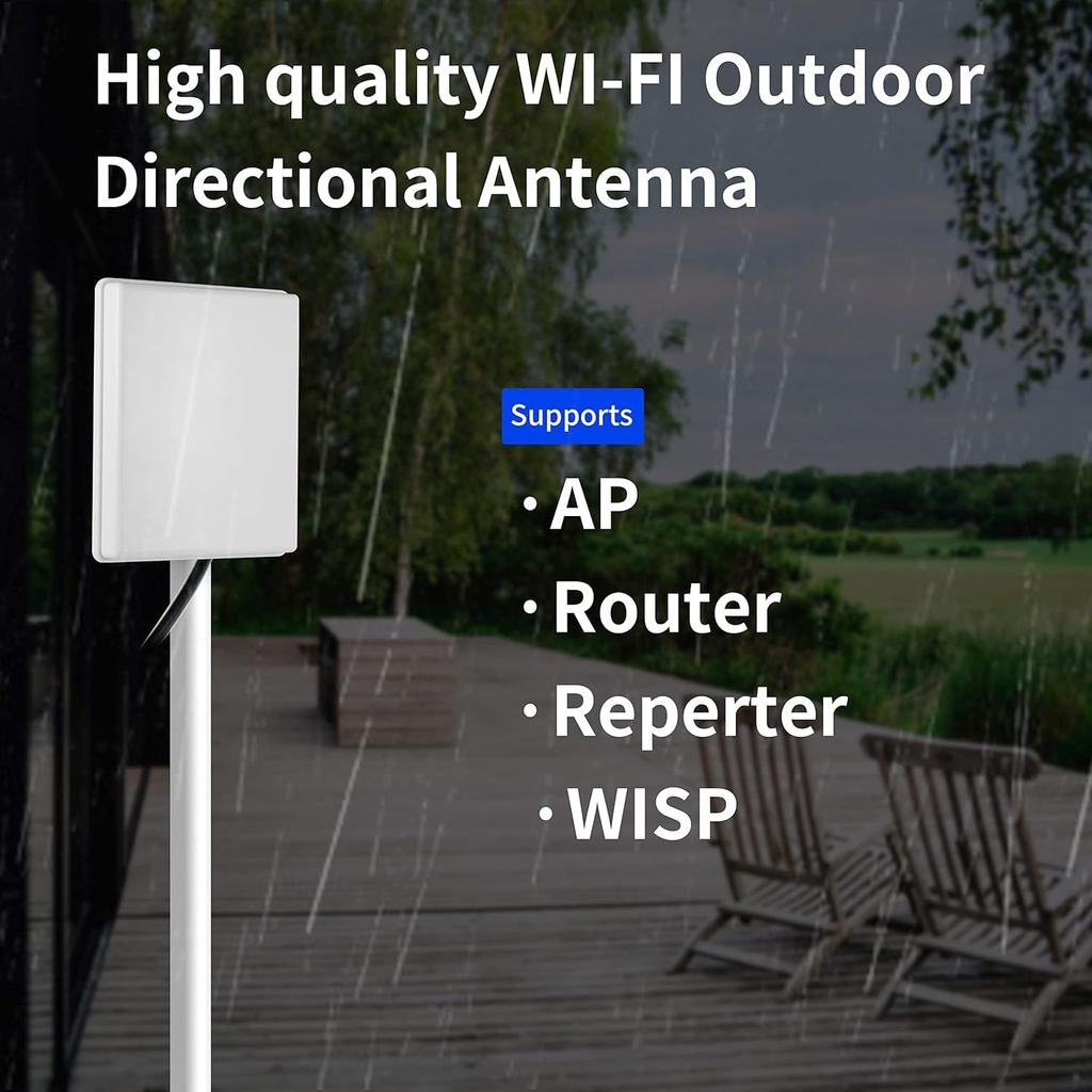 Outdoor 15Dbi Dual Band Wifi 2.4Ghz 5Ghz 5.8Ghz Long-Range Directional Panel Antenna For Wifi Router