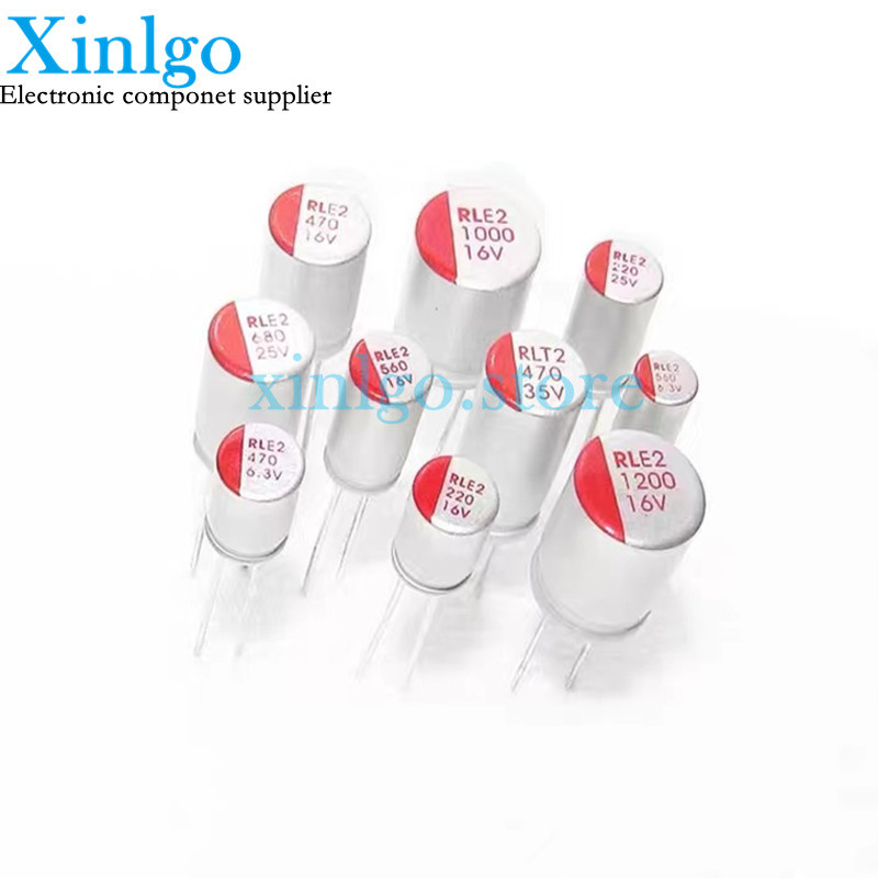 10PCS DIP Solid Electrolytic Capacitor 6.3V 10V 16V 100UF 150UF 220UF 270UF 330UF 470UF 560UF 680UF 