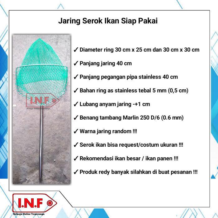 JARING SEROK FULL STAINLESS SIAP PAKAI / SEROK IKAN BESAR /FISH FINDER
