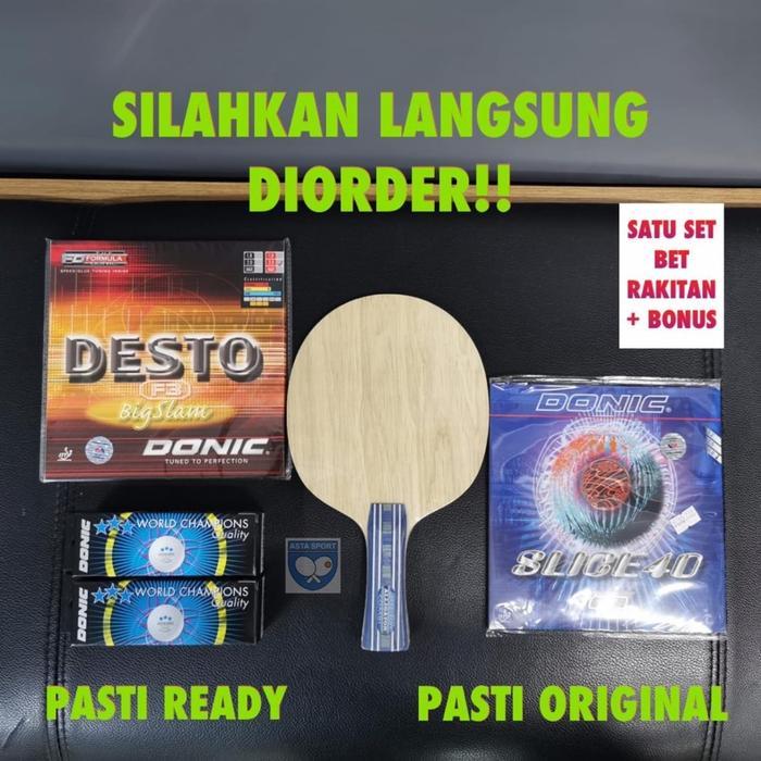 BET BERTAHAN DONIC LENGKAP KARET DONIC 2 SISI SET