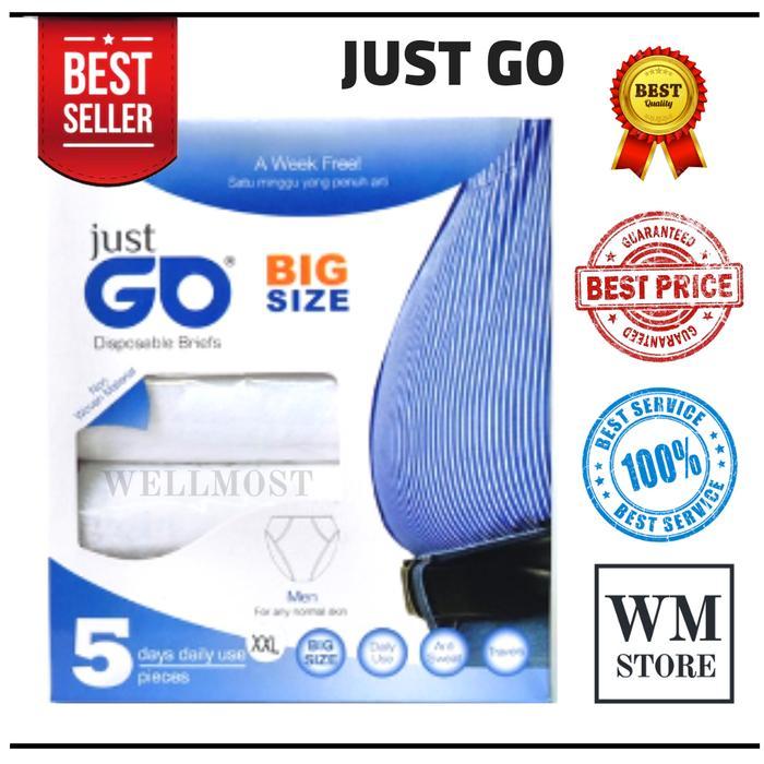 k6zv- Celana Dalam Kertas Pria Just Go Big Size Disposable Sekali Pakai