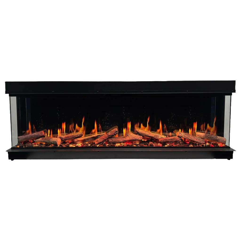 60 Inch LCD Screen Electric Fire Fireplace Holographic Fireplace Heater 3 Sided View Fireplace