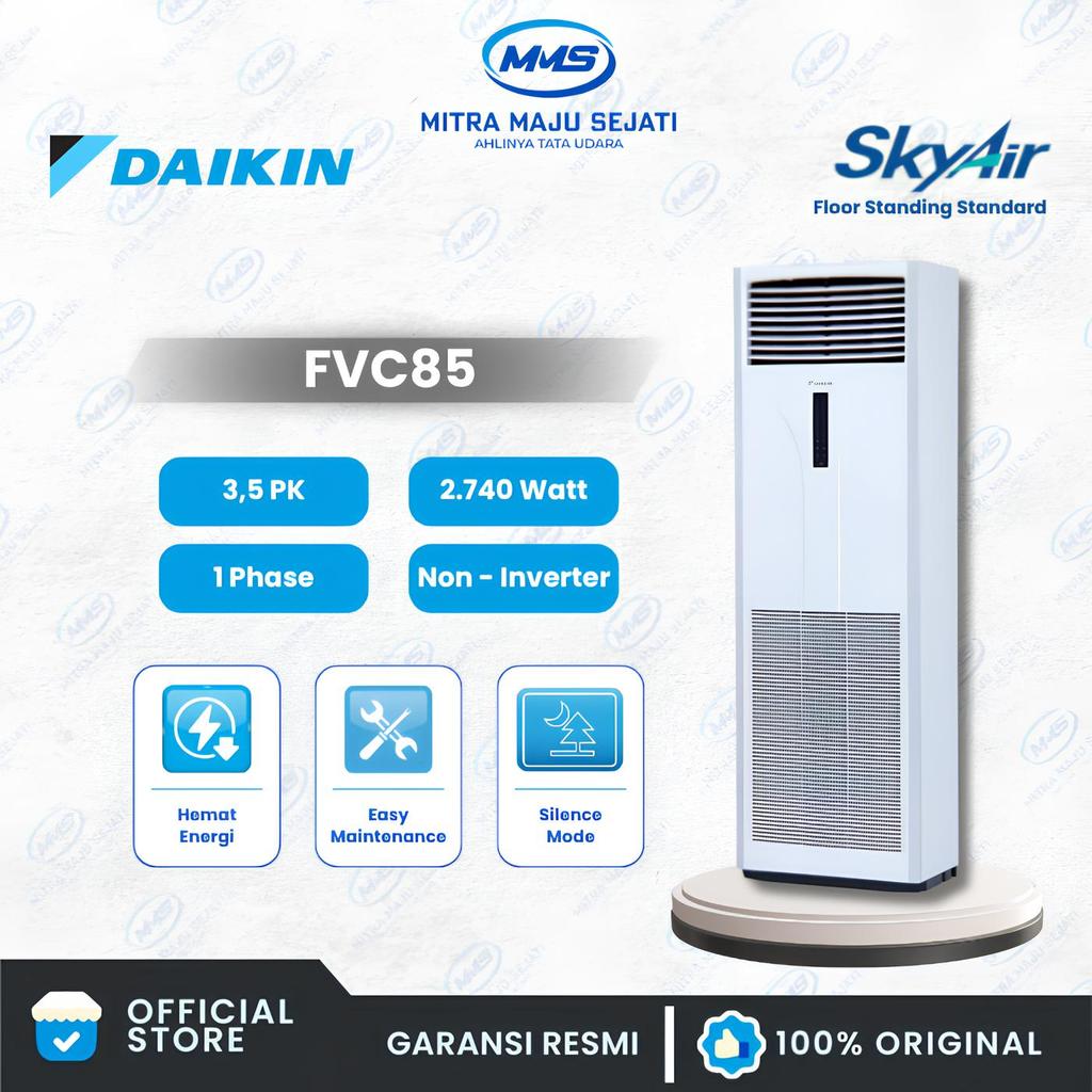 FVC85 | AC Floor Standing Daikin 3,5 PK [1 Phase] Standard Malaysia – Unit Only