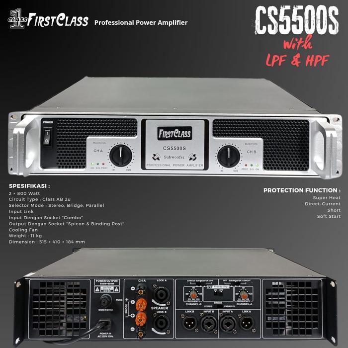 FIRSTCLASS POWER AMPLIFIER CS5500S CS 5500 S CS 5500S ORIGINAL PROFESIONAL AMPLIFIER