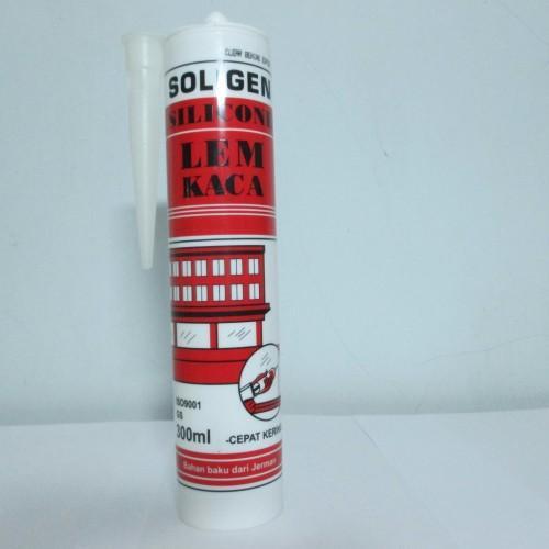 jgmh- Lem Silicone Sealant (Lem Kaca) Soligen Warna Hitam/Putih/Clear