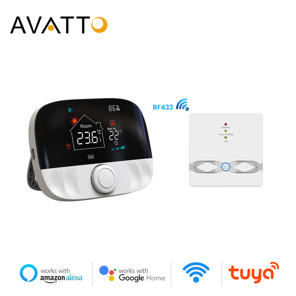 AVATTO Tuya WiFi Wireless Thermostat RF433 Programmable Temperature