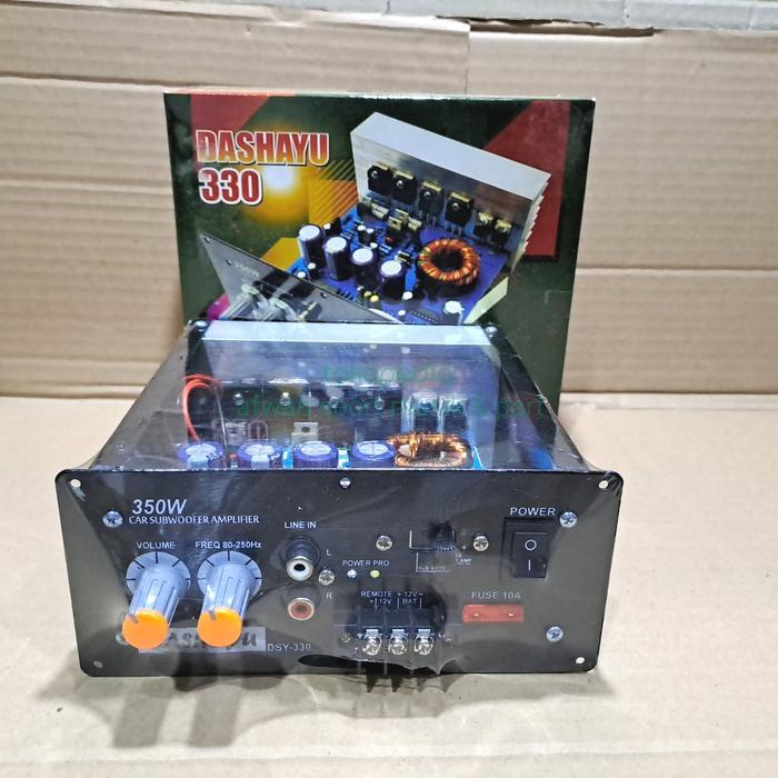 Kit Power Amplifier Subwoofer Mobil Monoblok 350 Watt .
