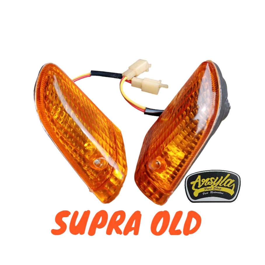 lampu sen depan honda supra kuning assy narita - variasi anp