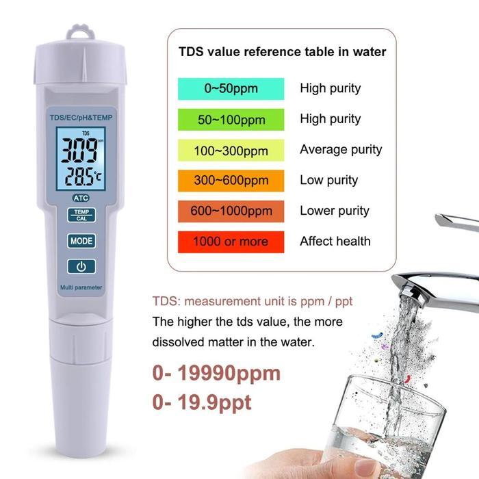 Digital Water Tester Ph - Tds - Temperature Meter Suhu Air 3 In 1