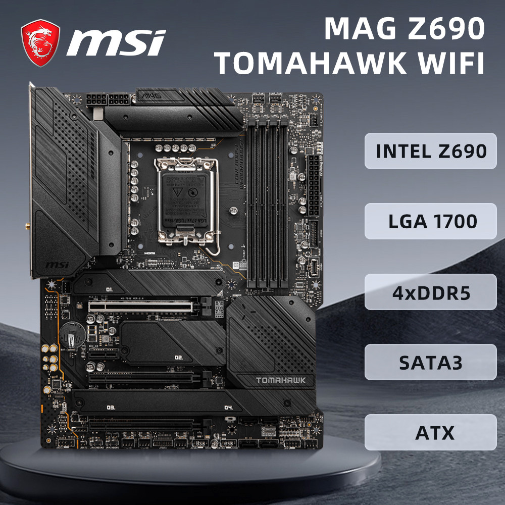 MSI MAG Z690 TOMAHAWK WIFI Motherboard adopts Intel Z690 Chipset i7 12700k CPU DDR4 128GB PCI-E 5.0 