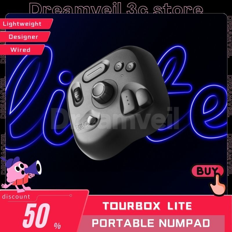 Tourbox Lite Portable Numpad Mini Wired Keypad Designer Handle Lightweight Custom Keypads For Painti